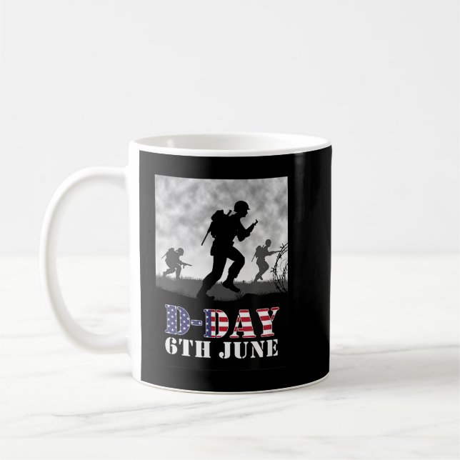 WWII June 6th 1944 D-Day 75th Anniversary Coffee Mug (Left)