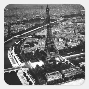 WWII Liberated Paris Square Sticker