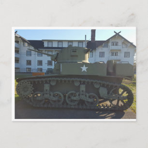 WWII M4 Sherman Tank Postcard