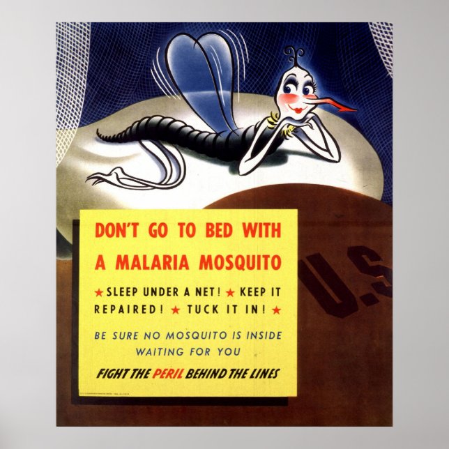 WWII Malaria Mosquito Poster (Front)