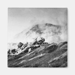 WWII Marines on Iwo Jima Beachhead Magnet