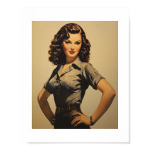 WWII Mechanic Vintage Pinup Girl