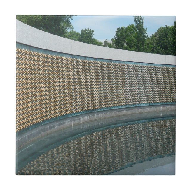 WWII Memorial Freedom Wall in Washington DC Ceramic Tile (Front)