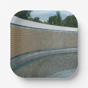 WWII Memorial Freedom Wall in Washington DC Paper Plate