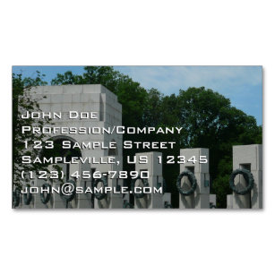 WWII Memorial Wreaths II in Washington DC Magnetic Business Card