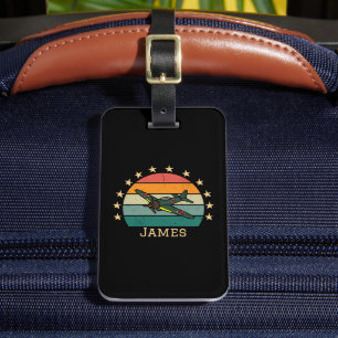 WWII Military Fighter War Aeroplane Retro Luggage Tag