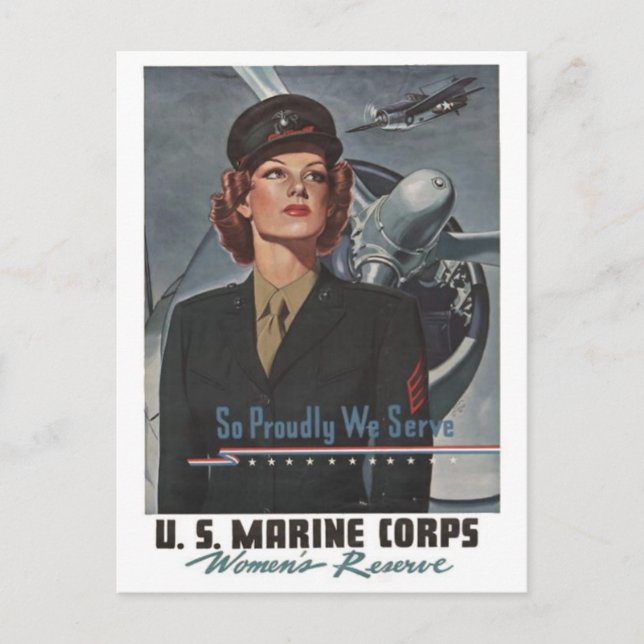 WWII Military Recruiting Poster -- Women Postcard (Front)