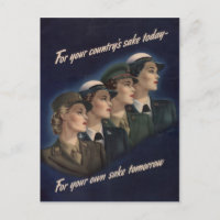 WWII Military Recruiting Poster -- Women