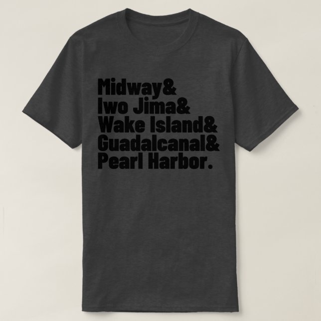 WWII Pacific Ocean Battles Midway Pearl Harbour Iw T-Shirt (Design Front)