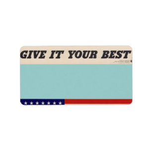 WWII Patriotic Poster Address Label