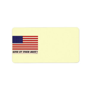 WWII Patriotic Poster Address Label
