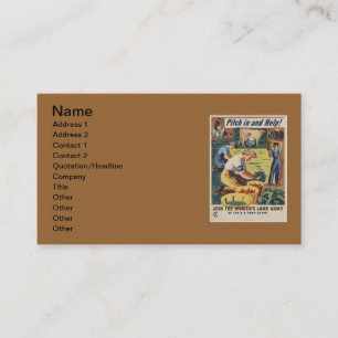 WWII Patriotic Poster Business Card
