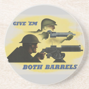 WWII Patriotic Poster Coaster