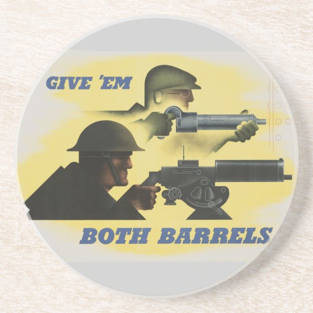 WWII Patriotic Poster Coaster (Front)