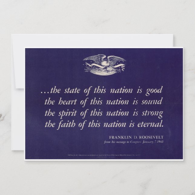 WWII Patriotic Poster Invitation (Front)