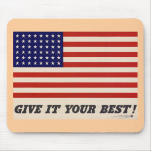 WWII Patriotic Poster Mouse Pad