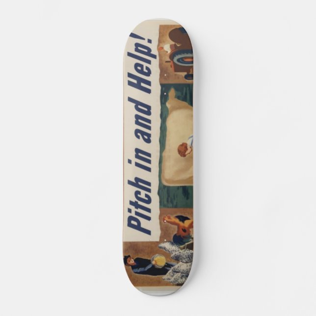 WWII Patriotic Poster Skateboard (Front)