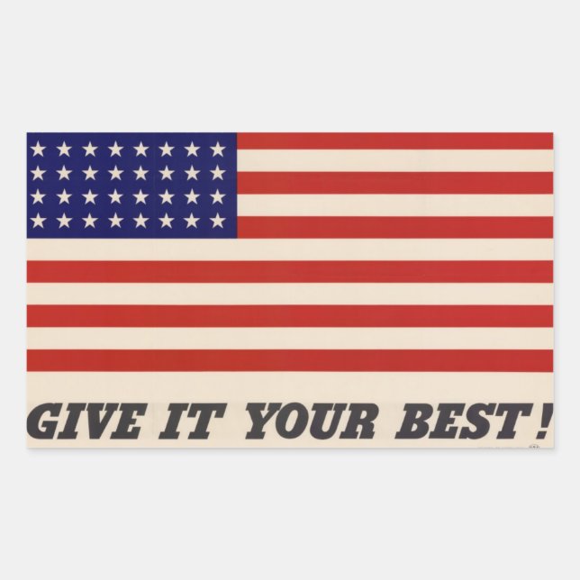 WWII Patriotic Poster Sticker (Front)