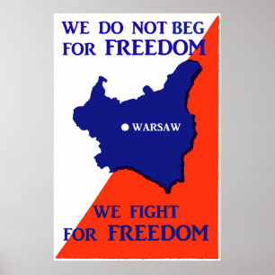 WWII Poland Fights for Freedom Poster