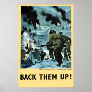 WWII Propaganda Poster British Commandos in Norway