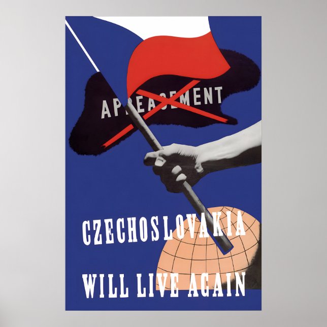 WWII Propaganda Poster Czechoslovakia Live Again! (Front)