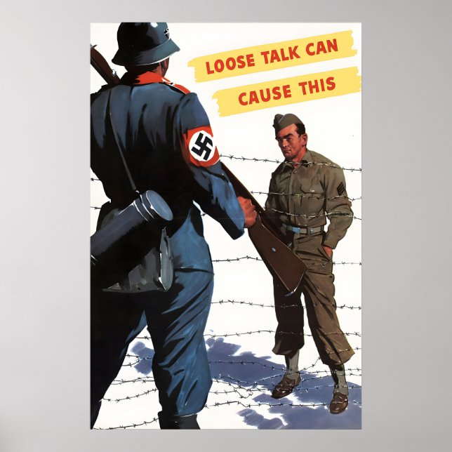 WWII Propaganda Poster Loose Talk Can Cause This (Front)