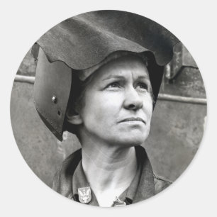 WWII Rosie the Riveter Classic Round Sticker