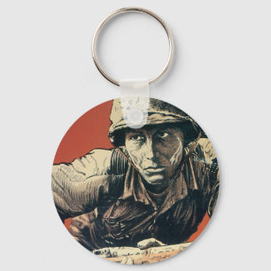 WWII Soldier Key Ring