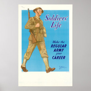 WWII Soldiers' Life Poster