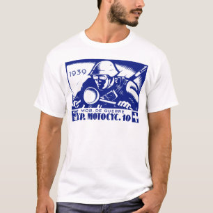 WWII Swiss Motorcycle Company, blue T-Shirt
