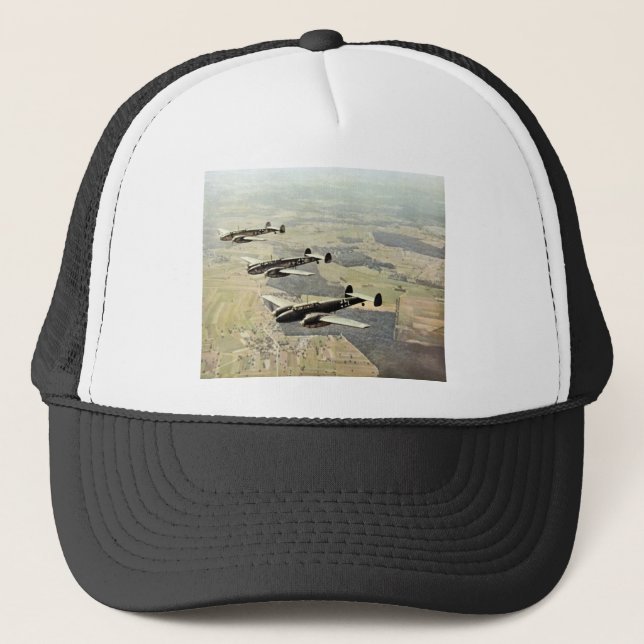 WWII Three Messerschmitt ME-110 Trucker Hat (Front)