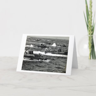 WWII US Marines invade Iwo Jima Card