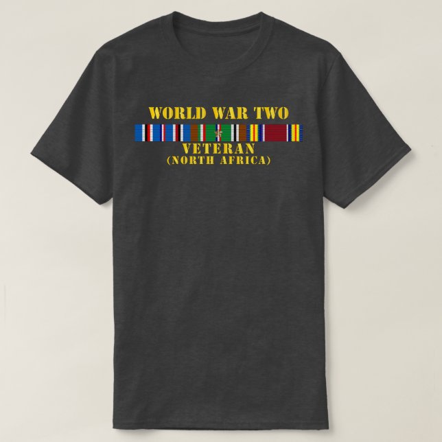WWII Veteran w NORTH AF SVC T-Shirt (Design Front)