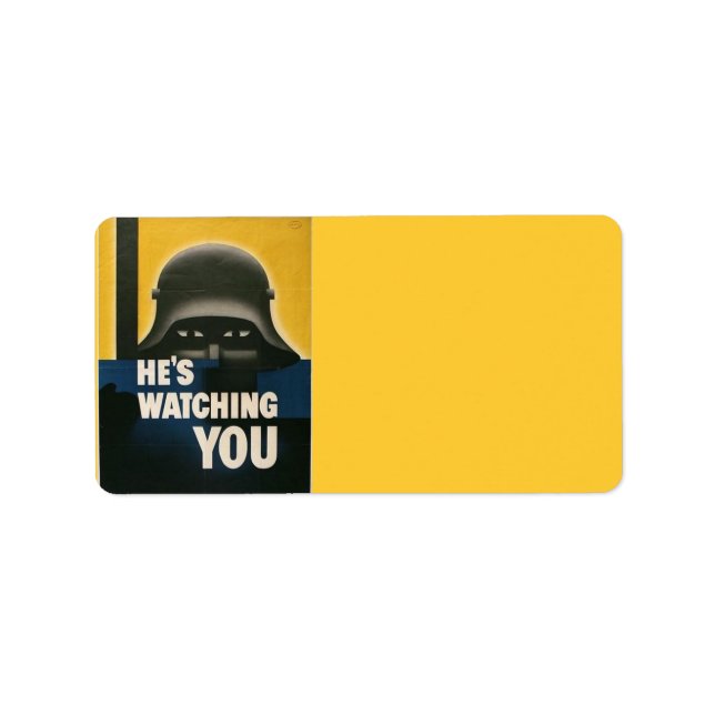 WWII Vintage Poster Address Label (Front)