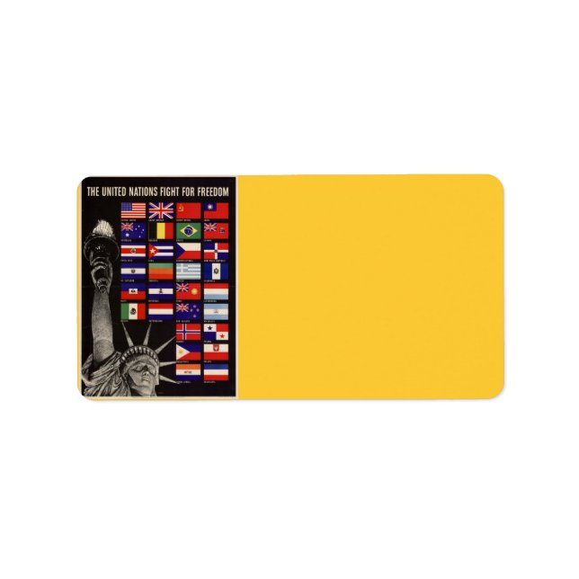 WWII Vintage Poster Address Label (Front)