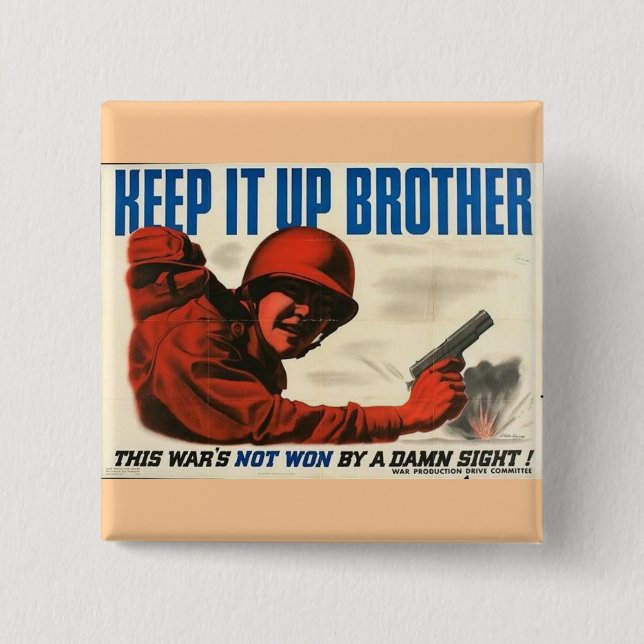 WWII Vintage Poster Button (Front)