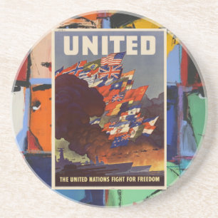 WWII Vintage Poster Coaster