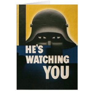 WWII Vintage Poster Greeting/Note Card