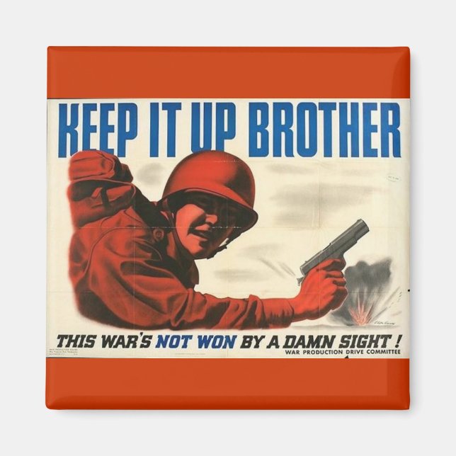 WWII Vintage Poster Magnet (Front)