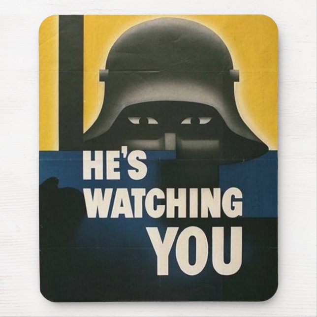 WWII Vintage Poster Mouse Pad (Front)