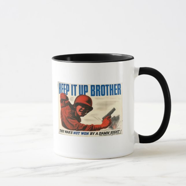 WWII Vintage Poster Mug (Right)