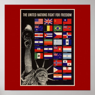 WWII Vintage Poster Poster