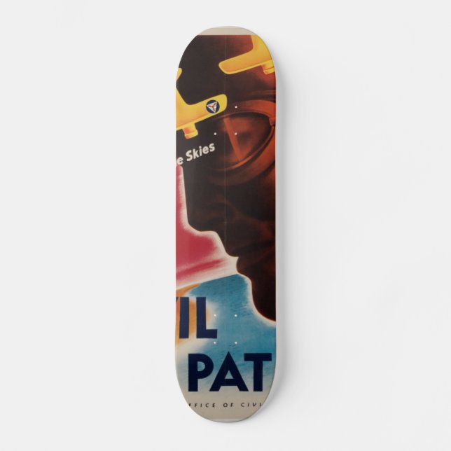 WWII Vintage Poster Skateboard (Front)