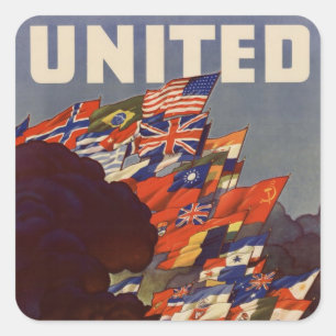 WWII Vintage Poster Sticker