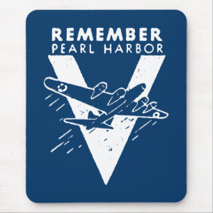 WWII White Remember Pearl Harbour Mouse Pad