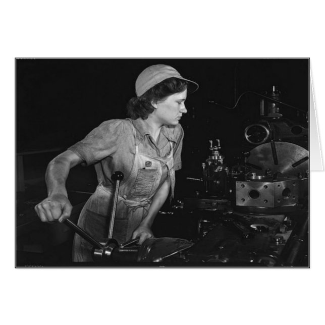 WWII Women - Homefront/War Effort Greeting Card (Front Horizontal)