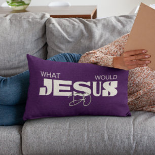 WWJD Accent Pillow – Bold Abstract Design