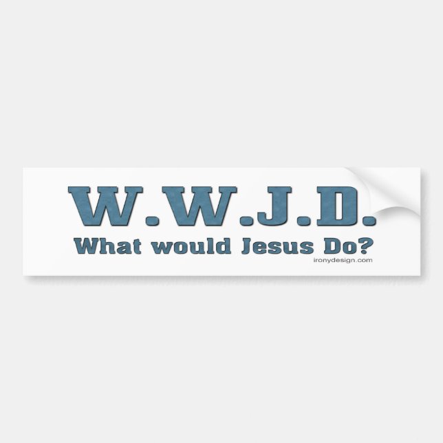 WWJD Bumperstickers Bumper Sticker (Front)
