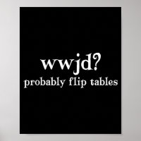 Wwjd Probably Flip Tables Funny Christian Humor