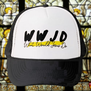 WWJD Trucker Hat – “What Would Jesus Do” Bold 
